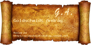 Goldschmidt András névjegykártya